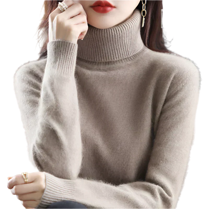 Soft 100% Cashmere Women's Turtleneck Sweater