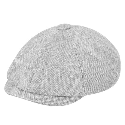 Classic Wool Newsboy Flat Cap - Traditional Unisex Hat