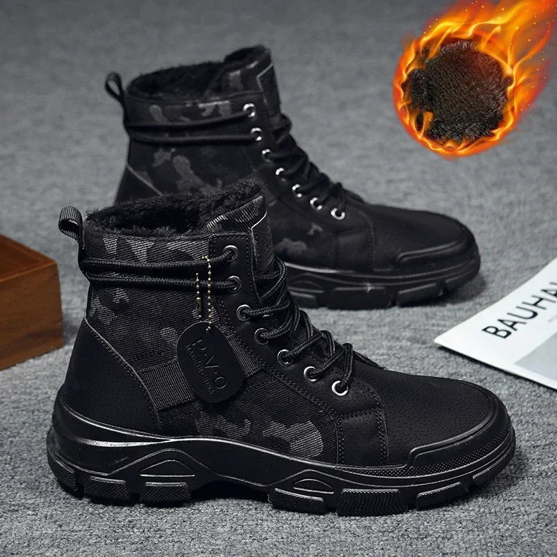 Tactical Camo Lace-Up Work Boots