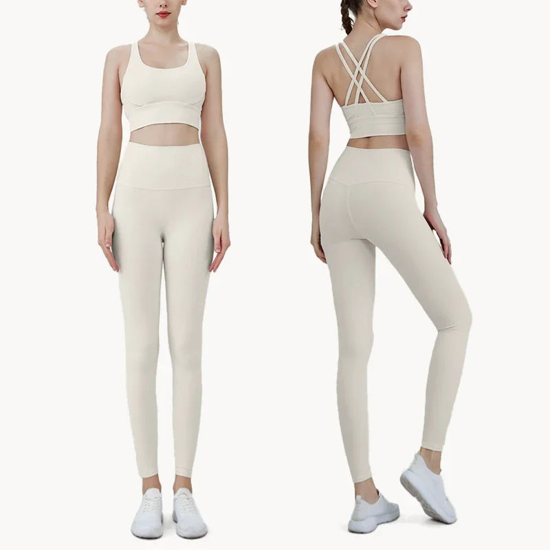 Women's Breathable 2 Piece Sports Outfit Yoga Set