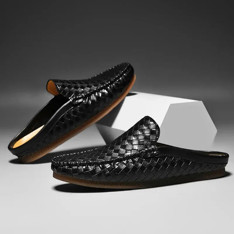 Nodo | Leather Mules – Handwoven Craftsmanship & Modern Elegance