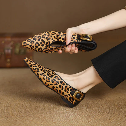 Luxury Leather Pointed Toe Ballet Flats