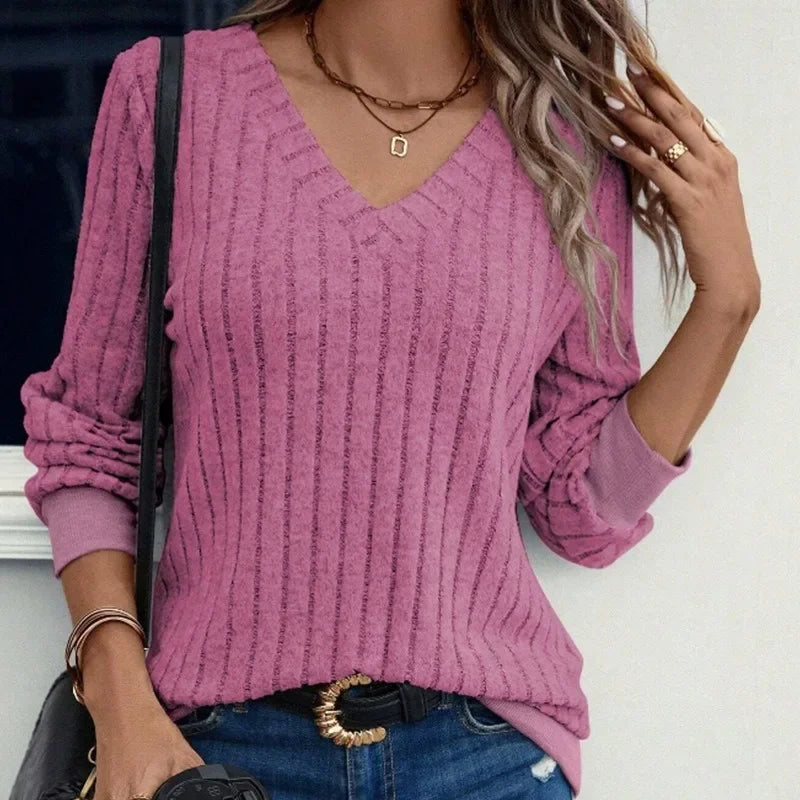 Chloe | Women's Winter V-Neck Sweatshirt