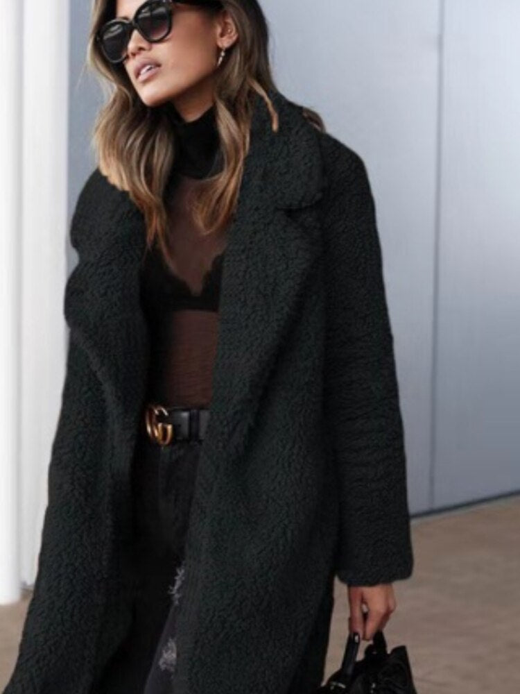 Women's Warm Faux Fur Parka Coat with Hood