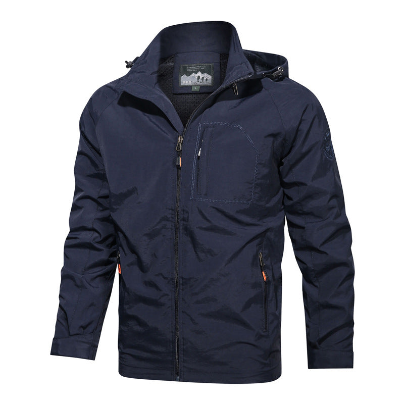 Casual Men's Water Resistant Hoodie Jacket