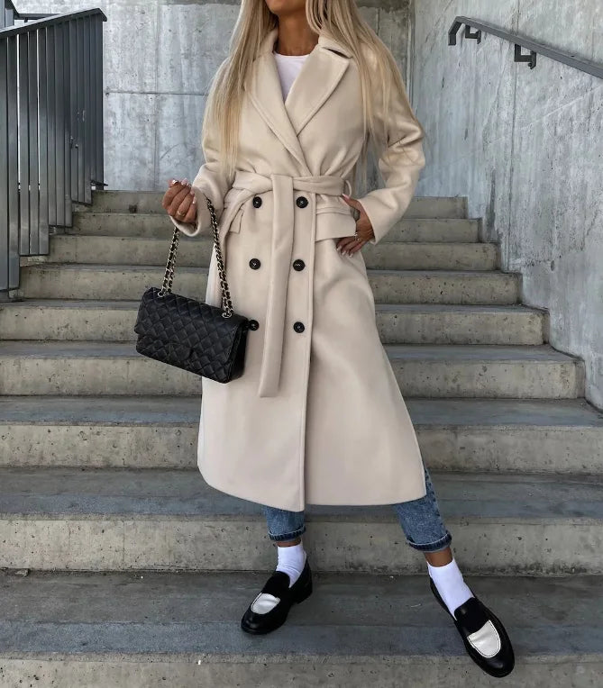 Ladies Classic Fit Belted Parka Coat - BritishElegance