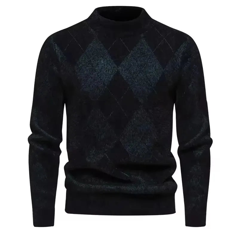 Fake Fur Crew Neck Sweater Men