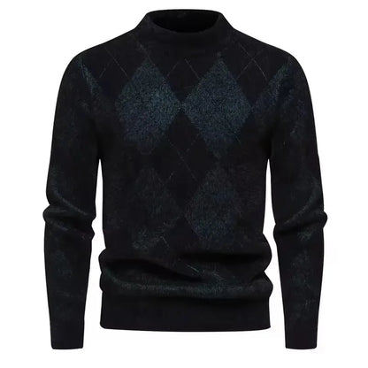 Fake Fur Crew Neck Sweater Men