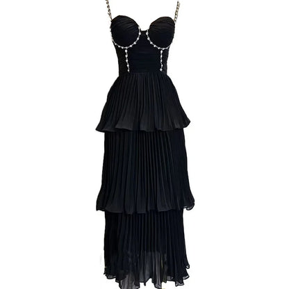 Luxurious V Neck Sleeveless Formal Gown Dress