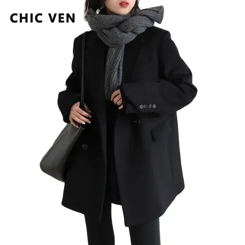 Warm Winter Wool Coat for Ladies - BritishElegance