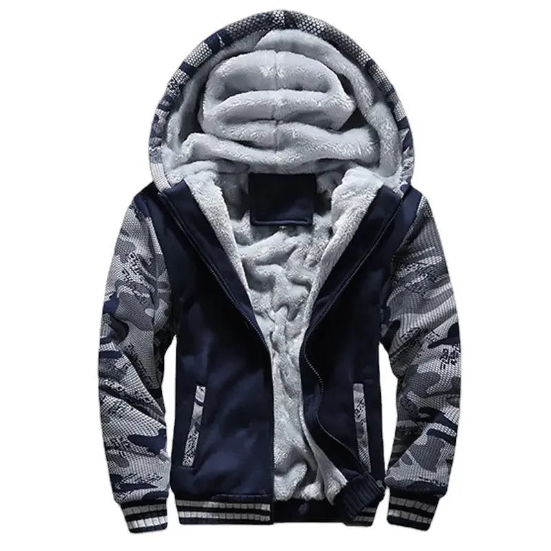 Cevori Hooded Design Fleece Quilted Jacket