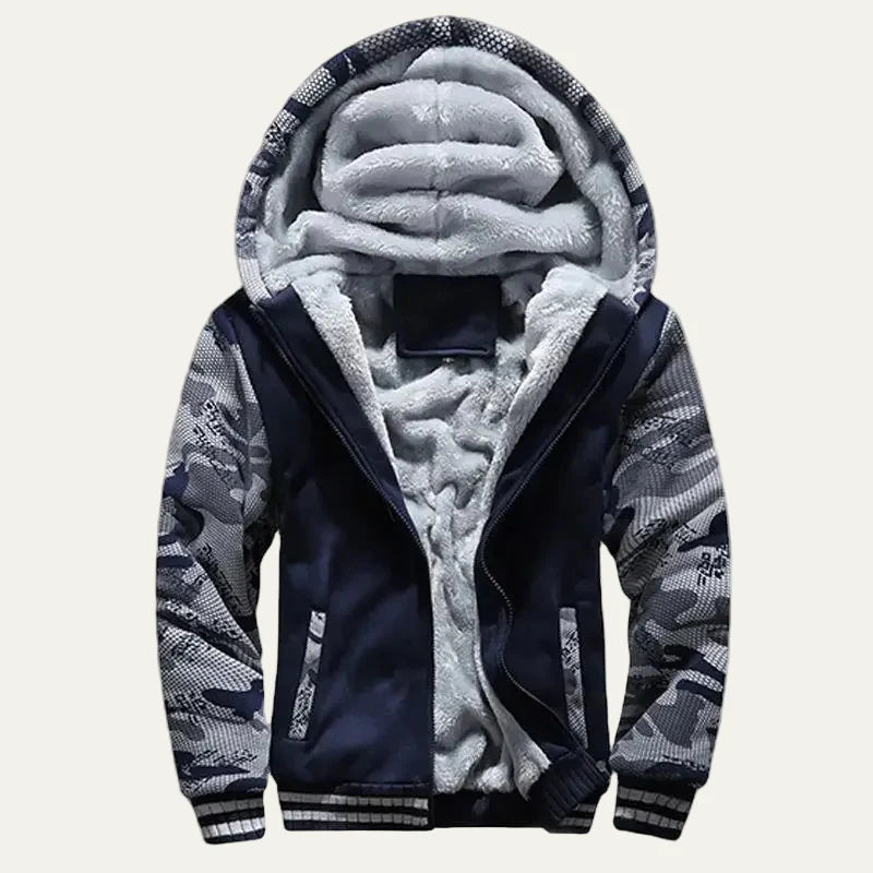 Men’s Thermal Fleece Lined Hooded Zip Jacket