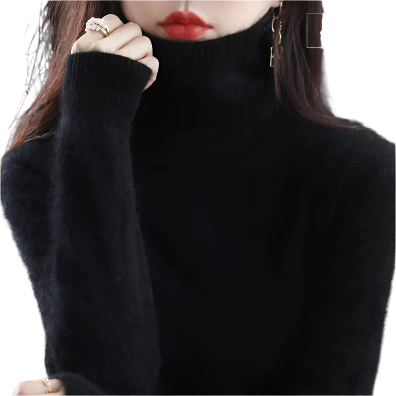 Soft 100% Cashmere Women's Turtleneck Sweater