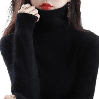 Soft 100% Cashmere Women's Turtleneck Sweater