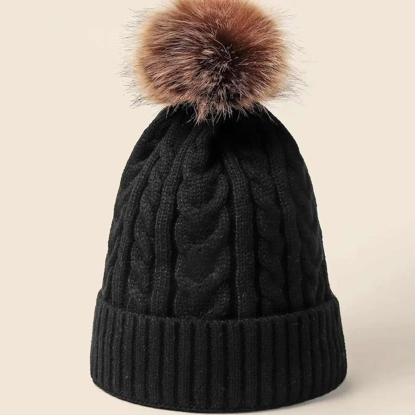 Soft Pom Pom Winter Beanie for Women