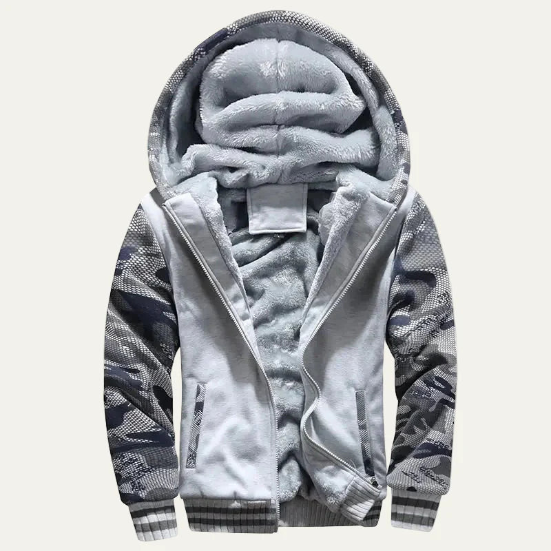 Men’s Thermal Fleece Lined Hooded Zip Jacket
