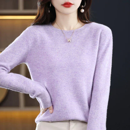 Soft Women's Merino Wool Crew Neck Sweater