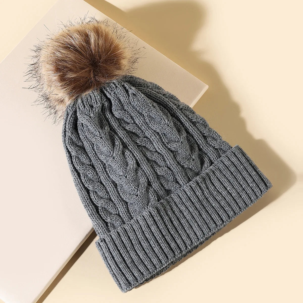Soft Pom Pom Winter Beanie for Women