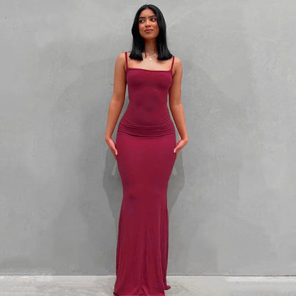 Elegant Halter Neck Evening Maxi Dress