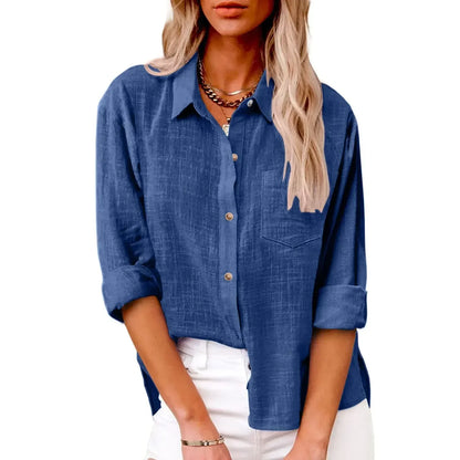 Ladies Classic Casual Linen Shirt