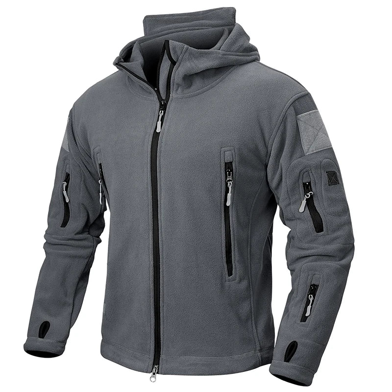 Men’s Tactical Fleece Hooded Zip Jacket