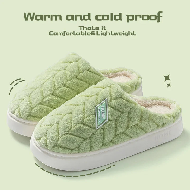 Cozy Women's Fleece Indoor Slippers with Grip Soles