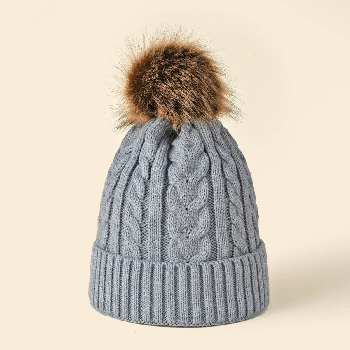 Soft Pom Pom Winter Beanie for Women - BritishElegance