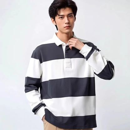Relaxed Fit Graphic Long-Sleeve Casual Tee - BritishElegance
