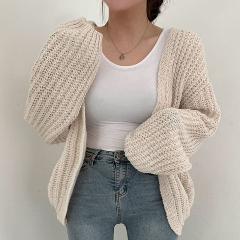 Women's Cozy Open Front Cardigan Sweater