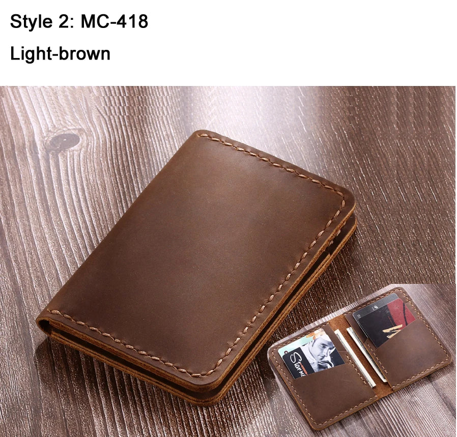 Genuine Brown Leather Card Wallet