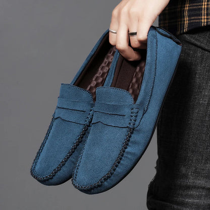 Comfortable Leather Slip-On Loafers - Men's Classic Casual Shoes