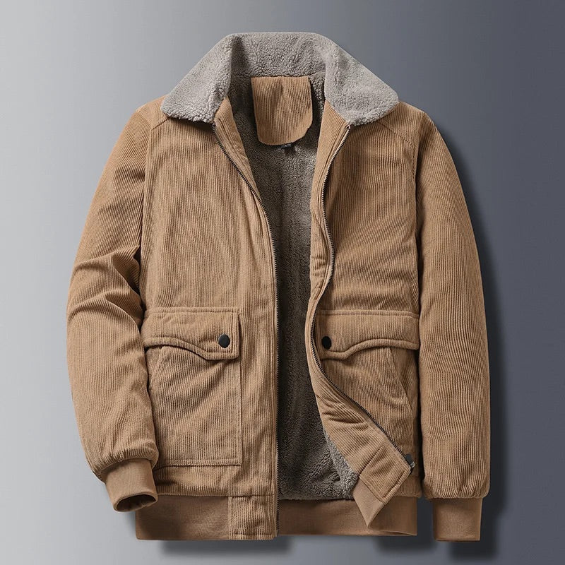 Arthur Relaxed Fit Jacket | Zip Front Flap Pockets Jacket