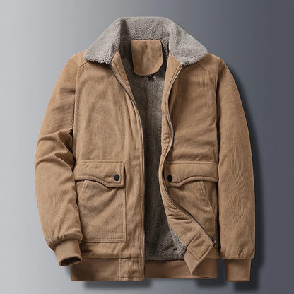 Arthur Relaxed Fit Jacket | Zip Front Flap Pockets Jacket