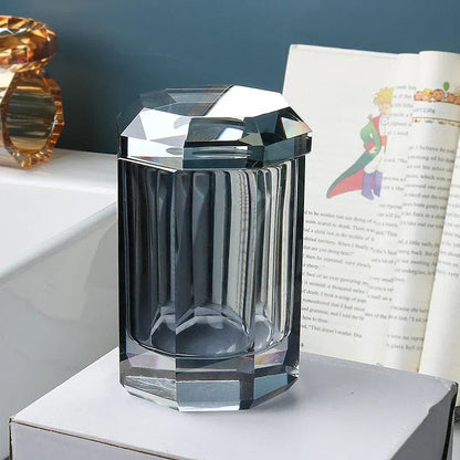 Luxury Clear Glass Bathroom Accessory Set