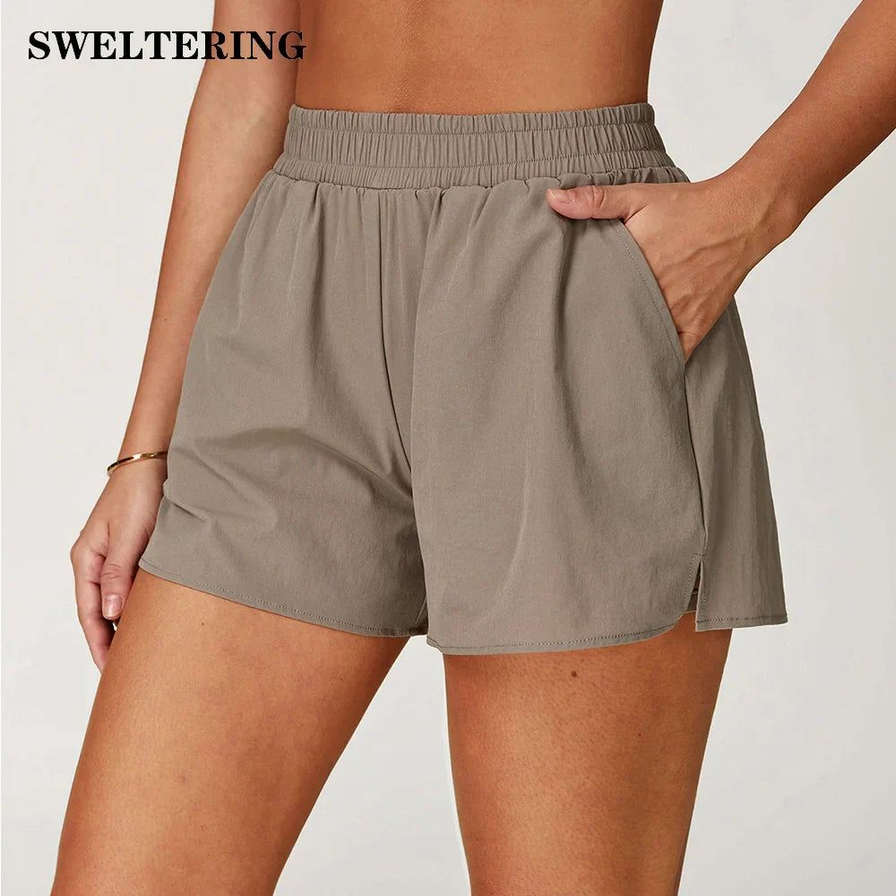 Slimming Waist Yoga Running Shorts - BritishElegance