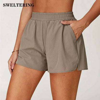 Slimming Waist Yoga Running Shorts - BritishElegance