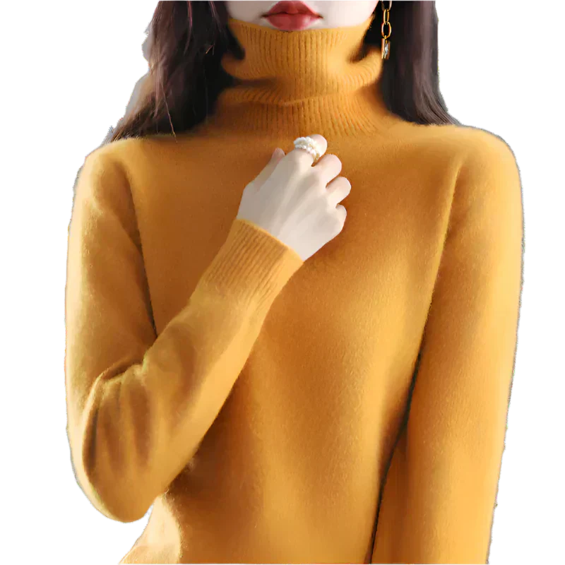 Soft 100% Cashmere Women's Turtleneck Sweater
