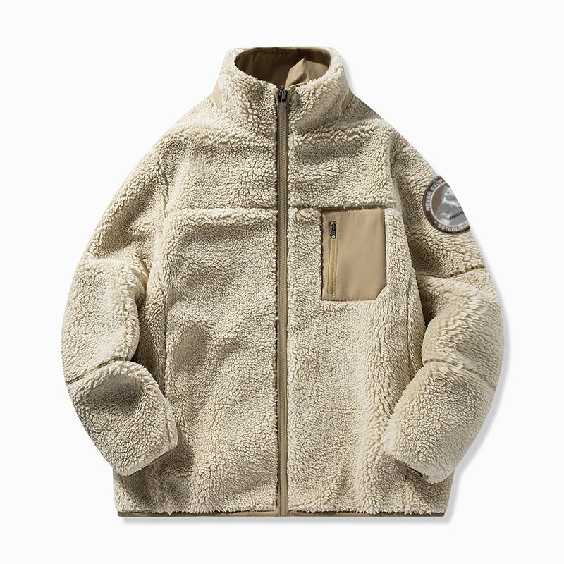 Large Plush Fleece Coat for Men - BritishElegance