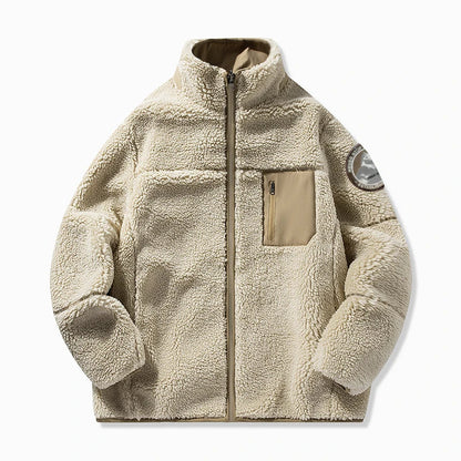 Large Plush Fleece Coat for Men - BritishElegance