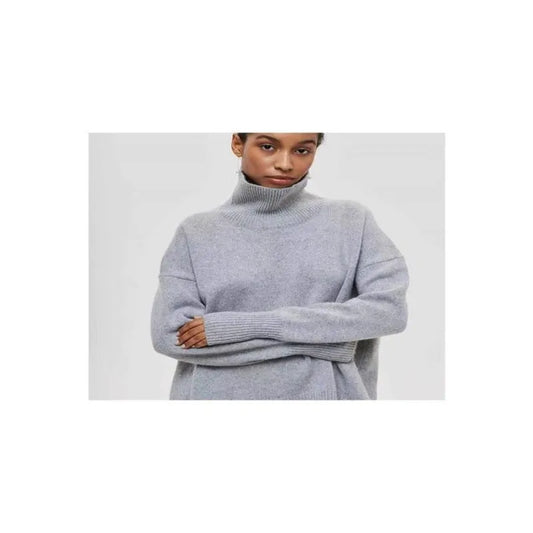 Warm Oversized Crew Neck Knit Sweater - BritishElegance