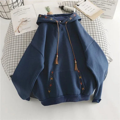 Soft Oversized Fleece Hooded Sweatshirt - Casual Warm Hoodie