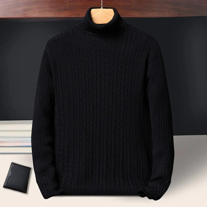 Classic Navy Blue Turtleneck Sweater