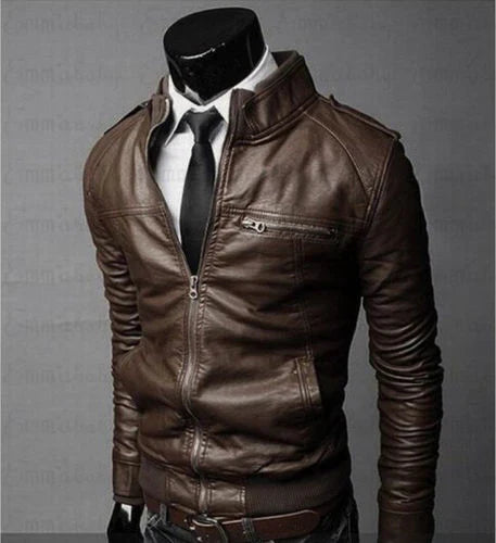 Stylish Brok Leather Jacket