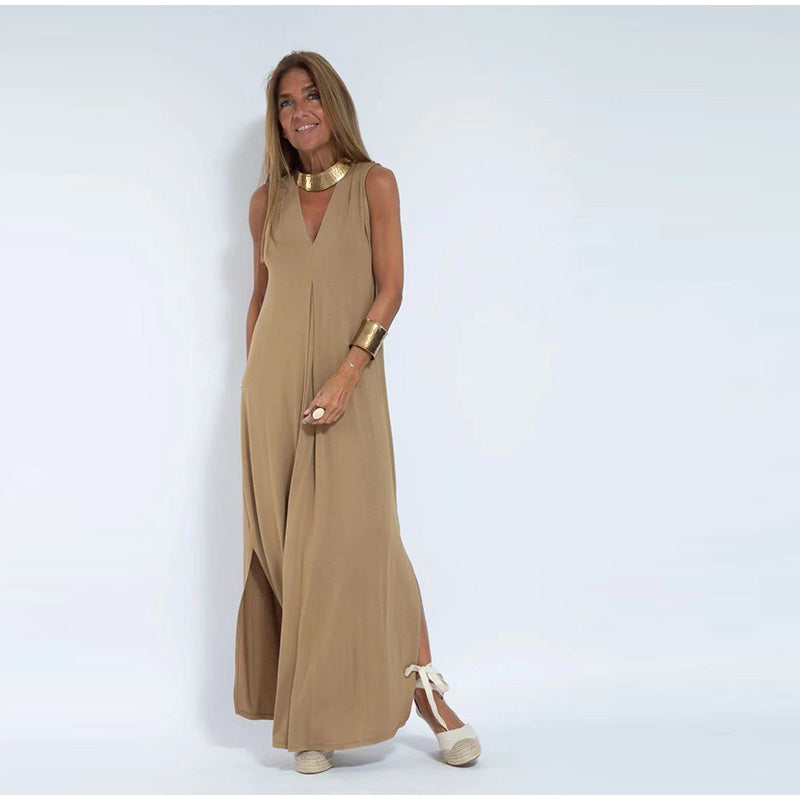 Women's Lightweight Long Summer Dress with Cardigan