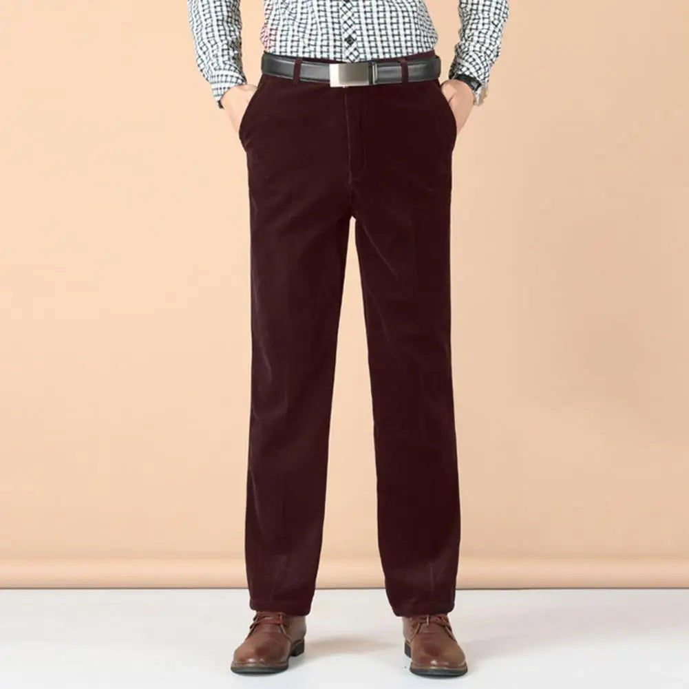 Men's Classic Fit Straight Leg Cotton Pants