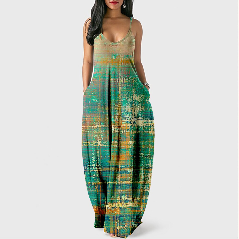 Colorful Lightweight Women's Maxi Summer Dress
