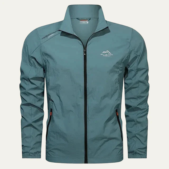 Men’s Lightweight Stand Collar Zip Windbreaker