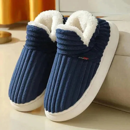 Warm Fuzzy Slippers for Women - Grip Soles, Cozy Fit