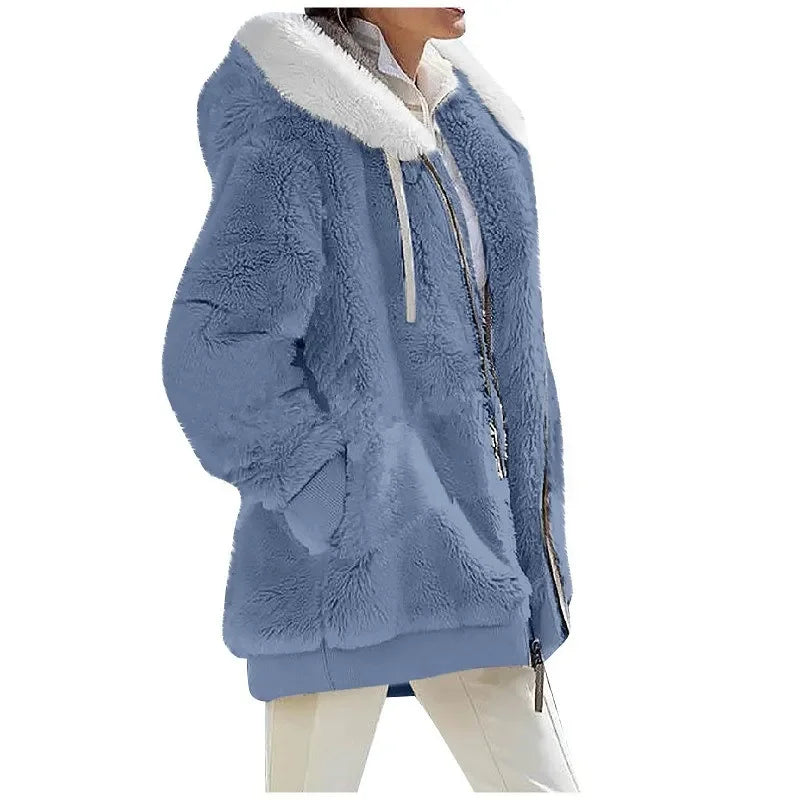 Ladies' Cozy Zip Up Fleece Coat