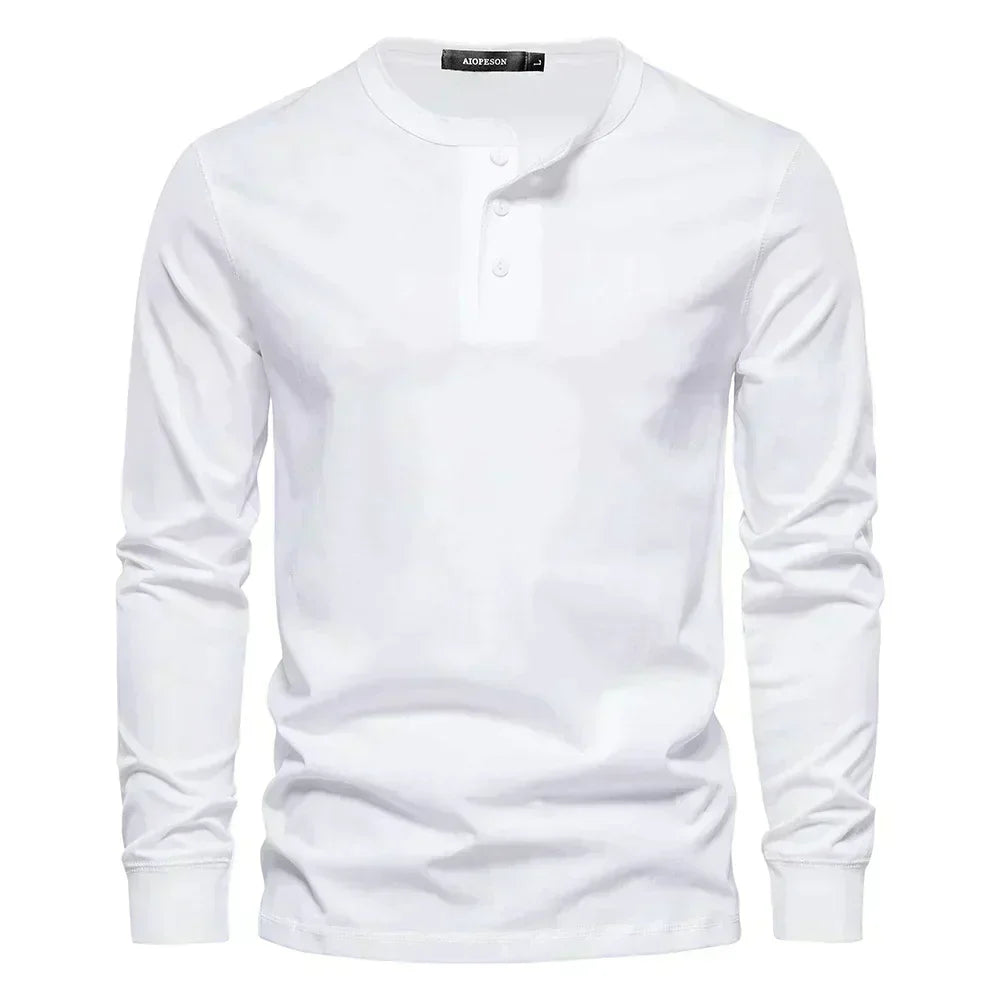 Men’s Classic Long Sleeve Henley Shirt